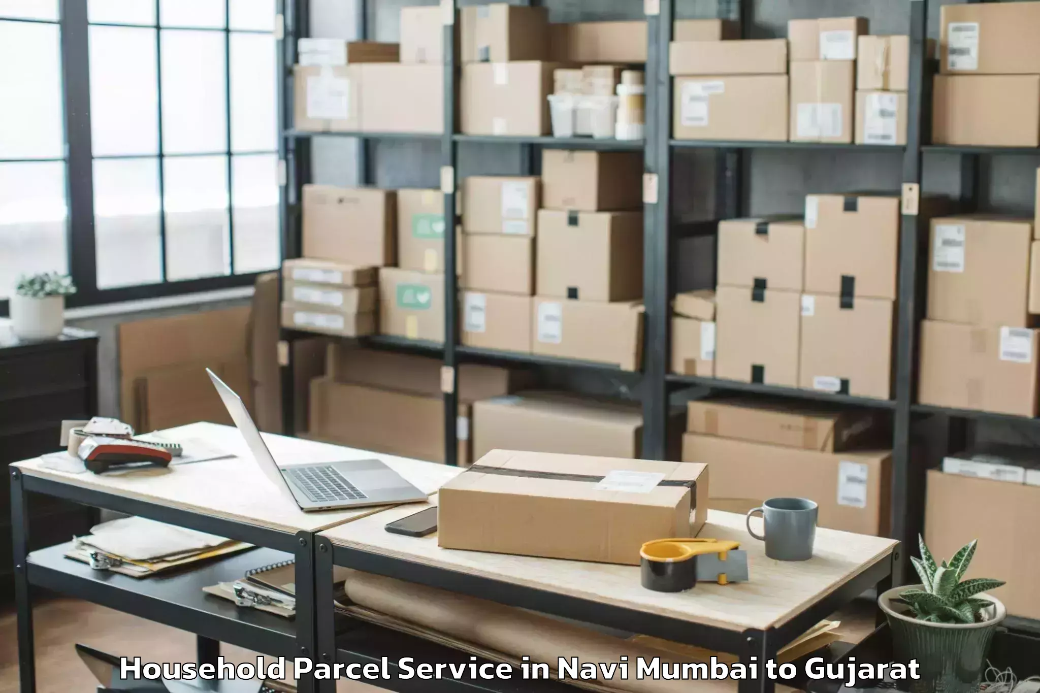 Book Navi Mumbai to Limbdi Household Parcel Online